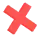 red 'X' symbol